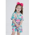thumbnail image 3 of Disney Minnie Mouse Hawaiian Button Down Shirt and Shorts Outfit Set Toddler to Big Kid, 3 of 5