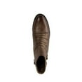 thumbnail image 2 of BARETRAPS Womens Brown Metal Accent Cushioned Ruched Zipper Accent Anila Round Toe Block Heel Zip-Up Booties 8.5 M, 2 of 4