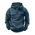 thumbnail image 7 of XQYLOS Boys 𝖳actical Cargo Hoodie Quarter-Zip Pullover, Vintage Casual Long Sleeve Sweatshirt with Pocket, Stylish 𝖬ilitary Style Hooded Shirt for Outdoor Activities, 7 of 7