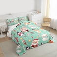 thumbnail image 3 of Feelyou Santa Claus Child Full Size Comforter Sets, Merry Christmas Bedding Comforter Set, Kawaii Cartoon Style Reversible Bedding Sets, Microfiber Bedroom Decor, 3pcs, 3 of 8