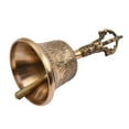 thumbnail image 4 of Campana de bronce Campana budista tibetana Campana de mano de bronce con relleno Vajra para oración de meditación TOMSHOO Campana de bronce, 4 of 6