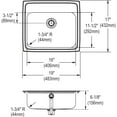 thumbnail image 4 of Elkay PSLVR1917CS3 Asana Pacemaker Stainless Steel Single Bowl Top Mount Sink with 3 Faucet Holes, 4 of 5