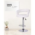 thumbnail image 3 of Jessar - Tabourets Pivotants Réglables en Hauteur Collection Davis, Lot de 2, Blanc, 3 of 3