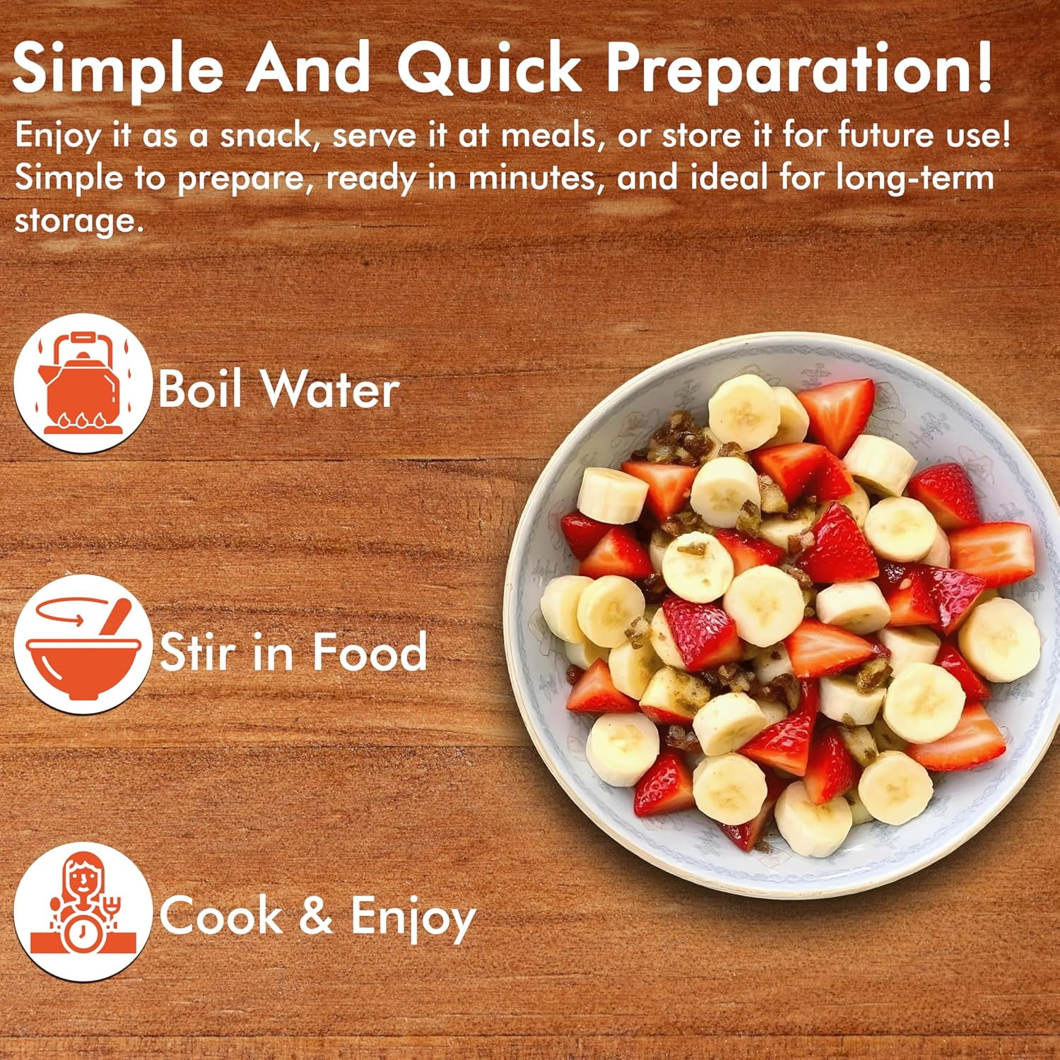 (Pack of 6) NuManna Freeze-Dried Fruits Buckets – 600 Servings | Apples, Bananas & Strawberries | Non-GMO, No Preservatives | Long Shelf Life Emergency Food & Camping Snack – 25 Years