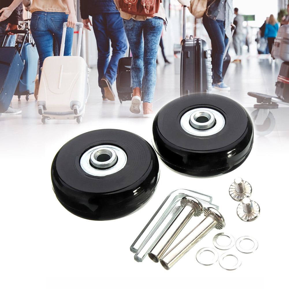 2pcs Luggage Suitcase Replacement Wheels Axles Deluxe Repair OD 70mm 