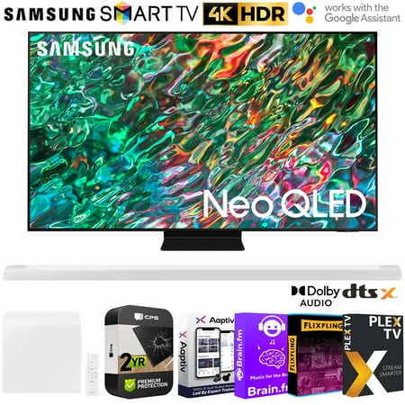 Samsung QN75QN90BA 75 inch Class Neo QLED 4K Smart TV Bundle with Samsung HW-S801B 3.1.2ch Soundbar, Audio Entertainment Essentials Bundle & 2 Year Extended Warranty