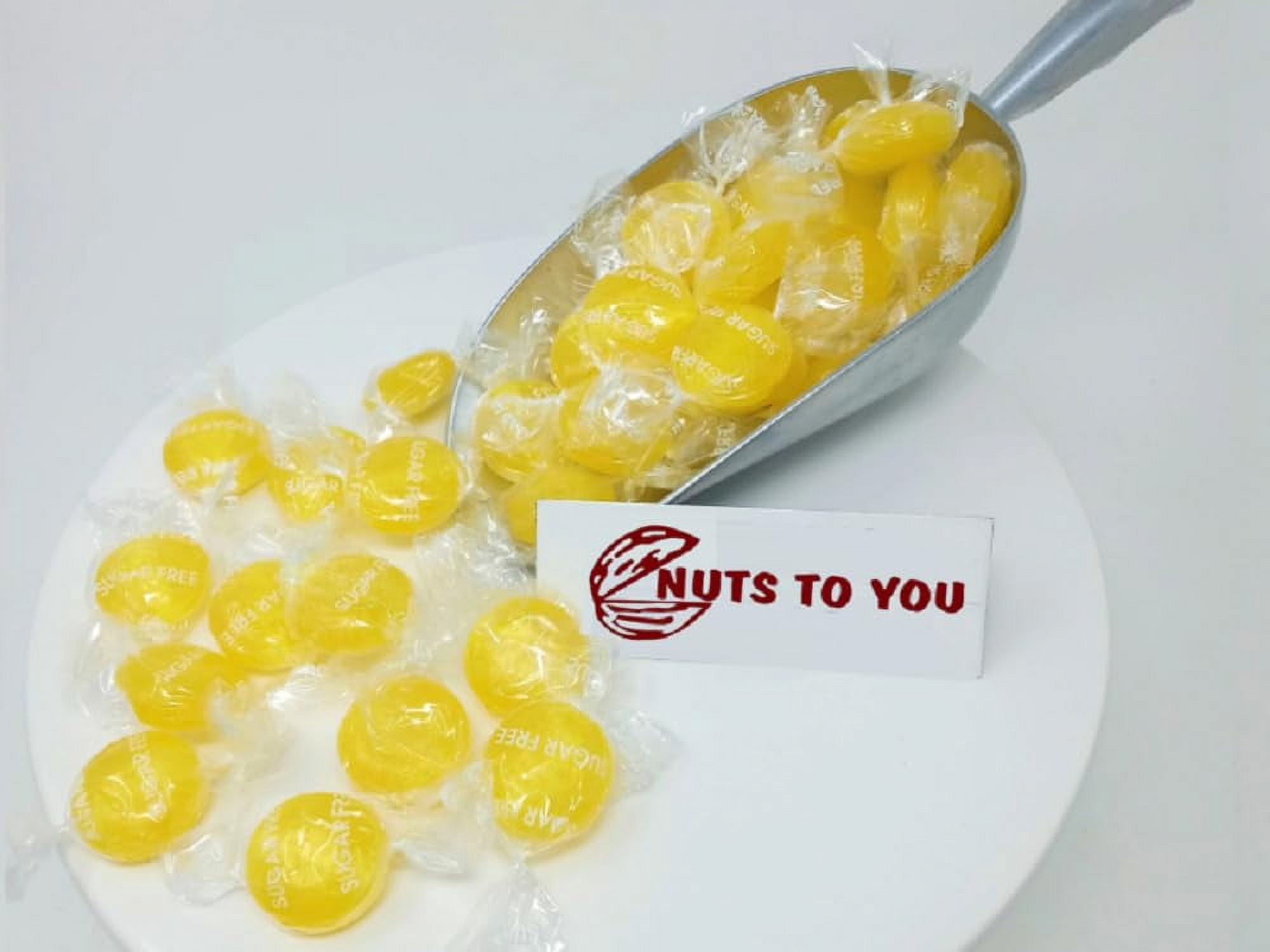 5lb Eda's Sugar Free Lemon Hard Candy by Nuts To You | Organic, Vegan & Sugar Free Naturally Flavored Vintage Candy | Individually Wrapped
