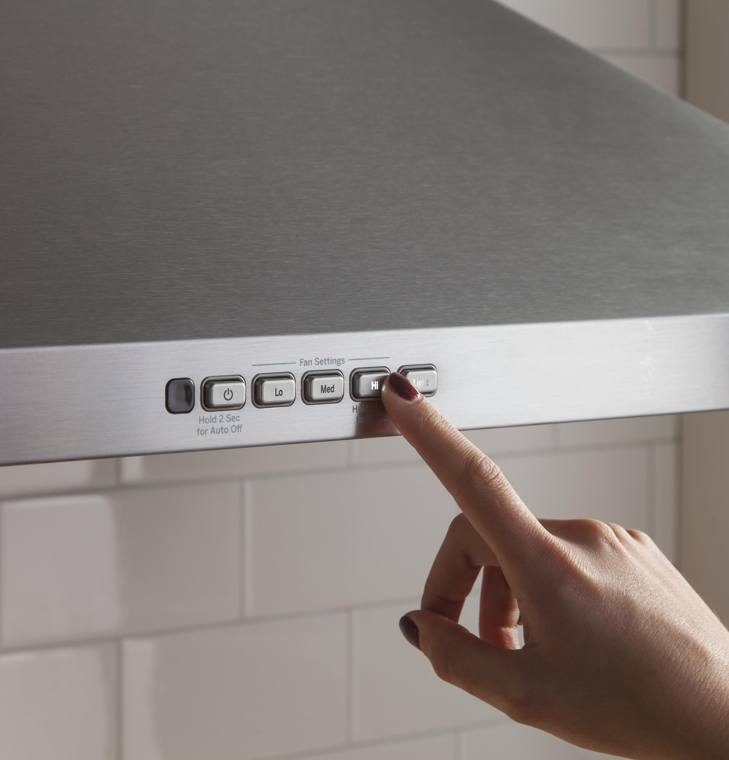 GE 30 Inch Stainless Steel Wall Mount Chimney Hood