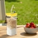 thumbnail image 4 of Taza de café de cristal de 350 ml - taza transparente de alta apariencia • Material resistente a choques térmicos duradero • Ideal para bebidas calientes o frías • Fácil de limpiar • Servir té con, 4 of 6
