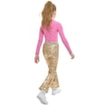 thumbnail image 3 of LOLANTA Girls Sequin Flare Pants Sparkle Bell Bottoms Kids Elastic Waist Glitter Disco Dance Trousers, 3 of 8