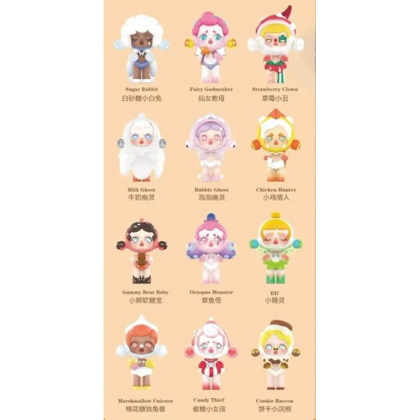 Popmart-figuras de acción de Skullpanda, Candy Monster Town, bolsa ciega, caja sorpresa de Caixas Supresas, juguetes y pasatiempos, regalos para niñas