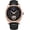 Black Leather - Rose gold Black, variant on Luxury Men's Watches Multifunction Automatic Self-Wind Black with Brown Leather Band Skeleton Watch