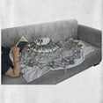 thumbnail image 6 of Mandala Soft Flannel Fleece Throw Blanket, Sun Illustration Yantra Mandala Floral Pattern Bohemian, Cozy Plush for Indoor and Outdoor Use, 70" x 90", White and Black, by Ambesonne, 6 of 6