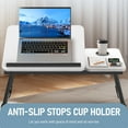 thumbnail image 4 of SOONTRANS Laptop Bed Tray Table, Adjustable Foldable Lap Desk for Bed and Sofa, Laptop Desk with 5 Tilt Angles Notebook Stand Stand for Eating Breakfast, Reading Book,Warm White, 4 of 9