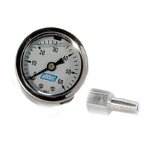 BBK Performance 1617 Fuel Pressure Gauge - 0-60psi - Liquid Filled Fits select: 1986-1993 FORD MUSTANG, 1994 FORD MUSTANG GT