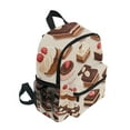 thumbnail image 2 of FORMRS School Backpack with Front Zippered Pocket 12" Student Travel Daypack, Cute Chocolate Cakes, 2 of 6