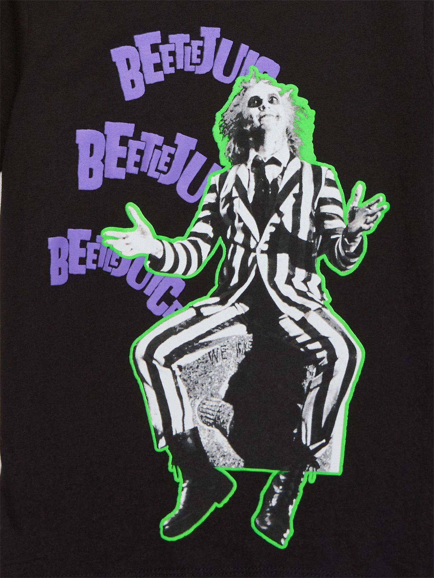 Beetlejuice Boys’ Graphic Tee with Short Sleeves, Sizes 4-18