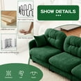 thumbnail image 3 of 3-Seat Modular Sectional Couch,Soft Chenille Fabric High-Density Foam Ergonomic Design,High Quality Wooden Base,Green, 3 of 13