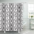 thumbnail image 1 of ABPHQTO Cortina de ducha de poliéster Ikat abstracto azteca en blanco y negro étnico 152x180 cm ABPHQTO PKNMT60x72Shower-2371, 1 of 2