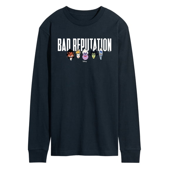 Disney - Bad Reputation Villains Horizontal Chest - Men's Long Sleeve Graphic T-Shirt