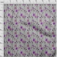 thumbnail image 4 of oneOone Tissu Popeline de Coton Violet Floral Rétro Matériel de Robe Tissu Imprimé Tissu au Mètre 56 Pouces de Large, 4 of 5