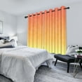 thumbnail image 4 of Nanqianyi Orange Yellow Gradient Blackout Curtain 2 Panels Set, Thermal Insulated Room Darkening Grommet Drapes for Bedroom, 42" W x 84" L, 4 of 8