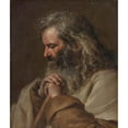 thumbnail image 2 of Jean-Jacques de Boissieu 15x17 Black Ornate Wood Framed Double Matted Museum Art Print Titled - A Male Saint (1781), 2 of 5