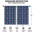 thumbnail image 2 of Blackout Kids Curtains,Dark Blue Space Dinosaur Pattern Childrens Insulated Curtains Set Of 2,Bedroom Essentials,Toddler Room Decor 42"x63", 2 of 5