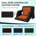 thumbnail image 5 of ABORON Heated Stadium Seats for Bleachers Set of 2, Portable Thicker Padded Bleacher Seat Cushion with Back Support Extra Wide 25 Inch, USB 3 Levels of Heat, 6 Reclining Positions, 5 of 9