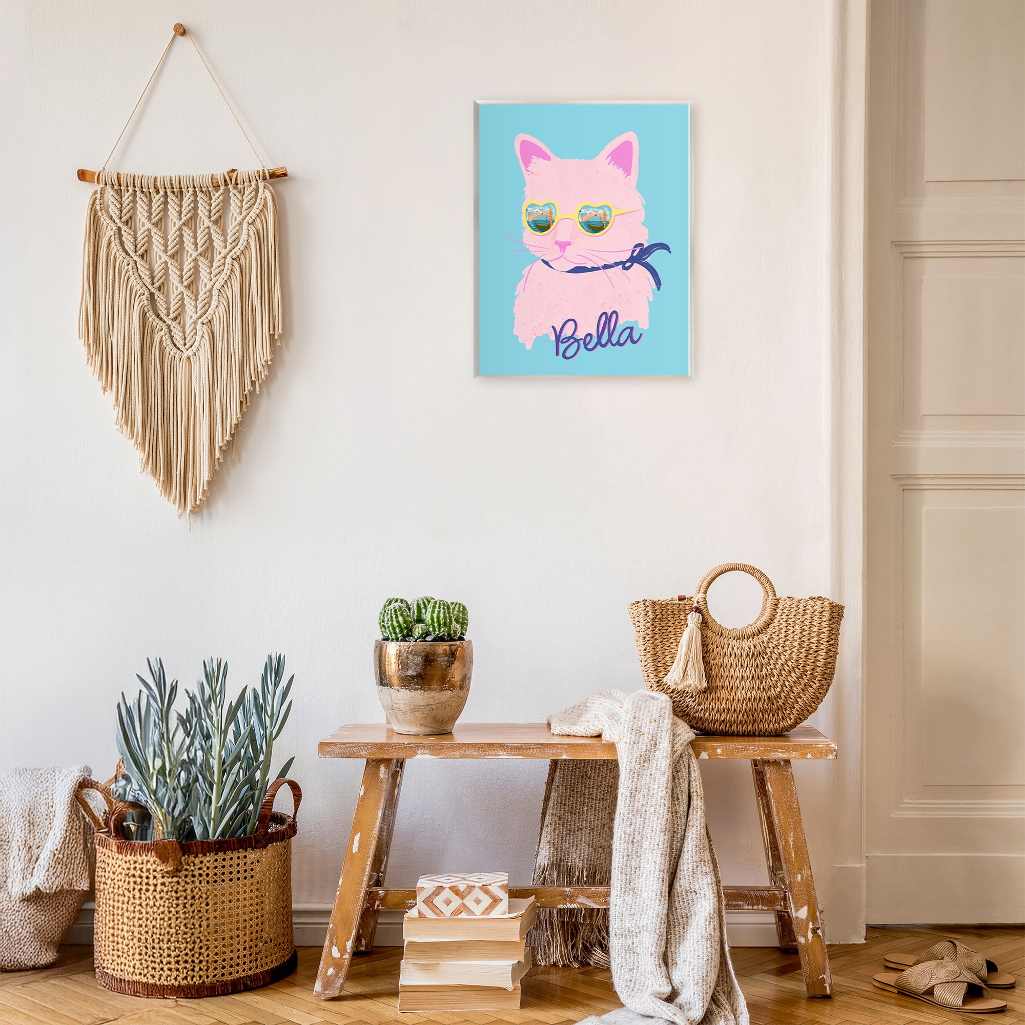 Stupell Industries Cool Cat Bella Wall Plaque Art, design by Steffanie Pisula