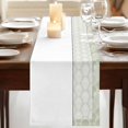 thumbnail image 3 of Table Runners 72 Inches Long Dress Scarves, Sage Green Farmhouse Kitchen Table Runner, Coffee Tablerunners, Vintage Elegant Abstract Art 16x72 Inch, 3 of 9