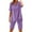 Purple 1, variant on Kaemgyyd Women's 2 Piece Outfits Cotton Linen Half Sleeve V Neck Shirt with Bermuda Shorts Sets Summer Beach Travel Lounge Clothes