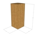 thumbnail image 3 of 4x4x10 Kraft Brown Corrugated Shipping Boxes, 32 ECT Single-Wall, Qty 10, 3 of 3