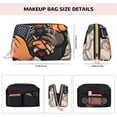 thumbnail image 5 of Naloa Pug Dog Leather Makeup Bag for Purse Travel, Portable Small Cosmetic Organizer for Women and Girls, Make up Bag with Zipper, 5 of 8