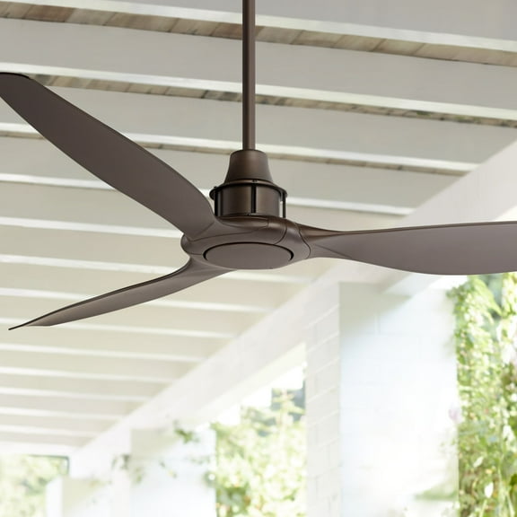 58" Casa Vieja Modern Indoor Outdoor Ceiling Fan with Remote Oil Rubbed Bronze Brown Damp Rated for Patio Porch