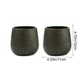 thumbnail image 3 of FeiFu 2-Pack Striped Ceramic-Like Flower Pots Lightweight Durable Planters for Indoor Outdoor Succulents Herbs Flowers Garden Decor, 3 of 6
