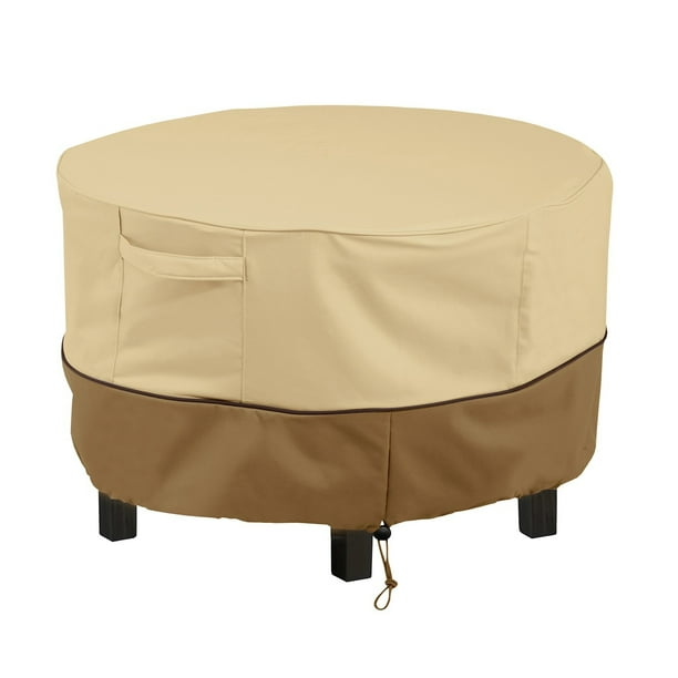 Home District Patio Table Cover Round Outdoor Dining Furniture Protector With Adjustable Toggles Close Straps 48 X 26 Com Home District Patio Table Cover Round, 48 Round Patio Table Cover