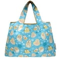 thumbnail image 3 of Wrapables Large Foldable Tote Nylon Reusable Grocery Bags, Silly Owls, 3 of 6