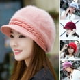 thumbnail image 2 of Fusipu Women Hat Ultra-Thick Windproof Washable Non-Fading Solid Color Keep Warm Simple Style Women Plush Lined Thermal Hat Beret Cap Decor for Outdoor Activities, 2 of 8