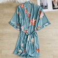 thumbnail image 1 of Camisón de seda artificial sexy para mujer, bata de baño tipo kimono con cordones y estampado tentador de estilo coreano de seda helada de verano, 1 of 6