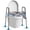Gray, variant on WHLICKS Raised Toilet Seat with Handles – Adjustable Width Elevated Seat, Cozy Padded Toilet Seat Risers for Seniors, Handicap & Disabled, Fits All Toilets, Blue