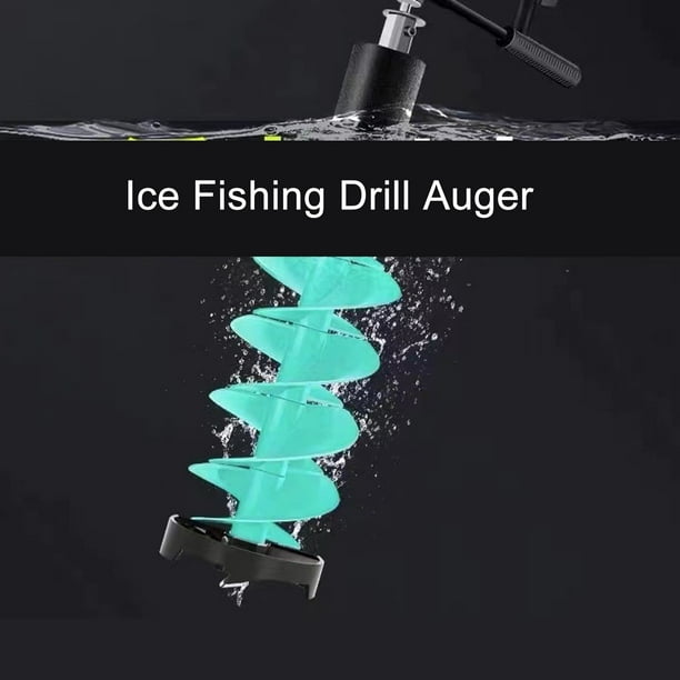 Ice Fishing Auger Electric Drill Auger 6 Inch Diameter Ice Auger Nylon Ice  Auger Floating Ice Auger Ice Fishing Auger Electric Drill Nylon Floating  Auger With 2 Blades And 