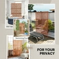 thumbnail image 5 of Outsunny Decorative Metal Outdoor Privacy Screen, Freestanding Privacy Fence Screen Outdoor Divider with Stand, 78" H x 48" W Rhombus Brown, 5 of 9