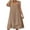 Khaki, variant on MELDVDIB Linen Dresses for Women Crewneck Sleeveless Spring Summer Midi Dress Solid Color Oversized Loose Outfits