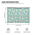 thumbnail image 3 of Zufioo Panda Bathing Print DuPont Paper Portable Toiletry Bag, 8.9x6.5 inch Zippered Hand-held Paper Cosmetic Bag Storage Tool Kit, 3 of 7