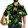 thumbnail image 4 of Saint Patrick's Day Men's Hawaiian Button Down Short Sleeve Casual Printed Summer Beach Unisex Shirt, 4 of 6
