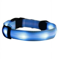 Soimiss night glow collar Pet Dog Collar Adjustable Design Plastic Blue for Night Walking 1Pcs