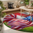 thumbnail image 3 of Large Round Rug 8Ft, National Flag Non-Slip Washable Circle Rugs Carpet, Red Blue Rooster Farmhouse Art Indoor Outdoor Rug Floor Mats Throw Runner for Bedroom Living Room Bathroom, 3 of 8