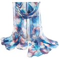 thumbnail image 1 of Foulards Légers pour Femmes Motif de Feuilles Foulards Mode pour Femmes, 1 of 7