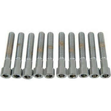 Drag Specialties DS-190586S #10 Fine and Coarse-Thread Smooth Socket-Head Bolts - 10-24 x 3/8in.